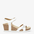 Julia Basics sandalias de piel con forro interior de piel. blanco