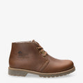 Bota Panama Igloo botín de piel con forro interior de pelo natural. cuero