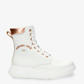 Yuca botas de piel con forro interior de piel. blanco
