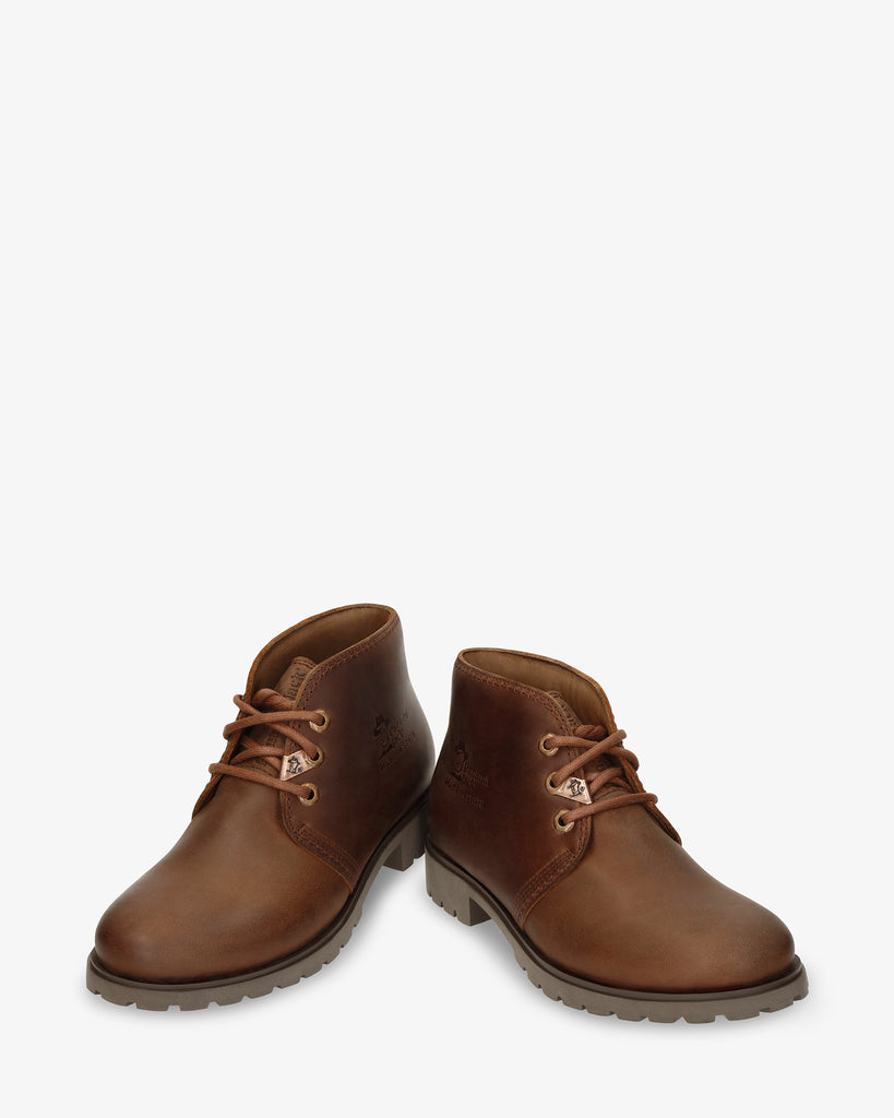 Bota Panama botín de piel con forro interior de piel. cuero