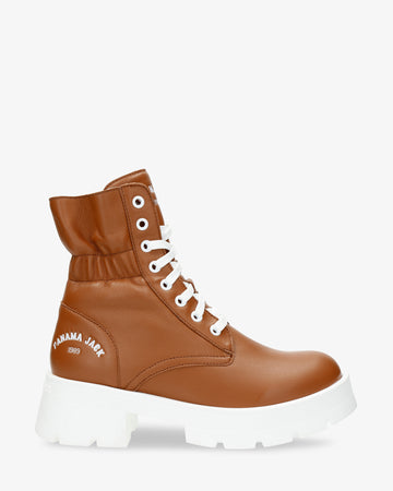 Clementine botas de piel con forro interior de piel. cuero