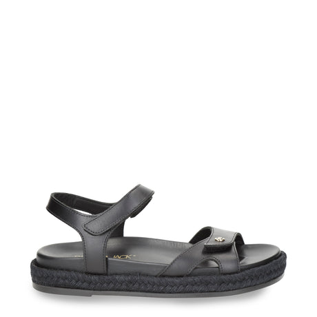 Cori sandalias de piel con forro interior de piel. negro