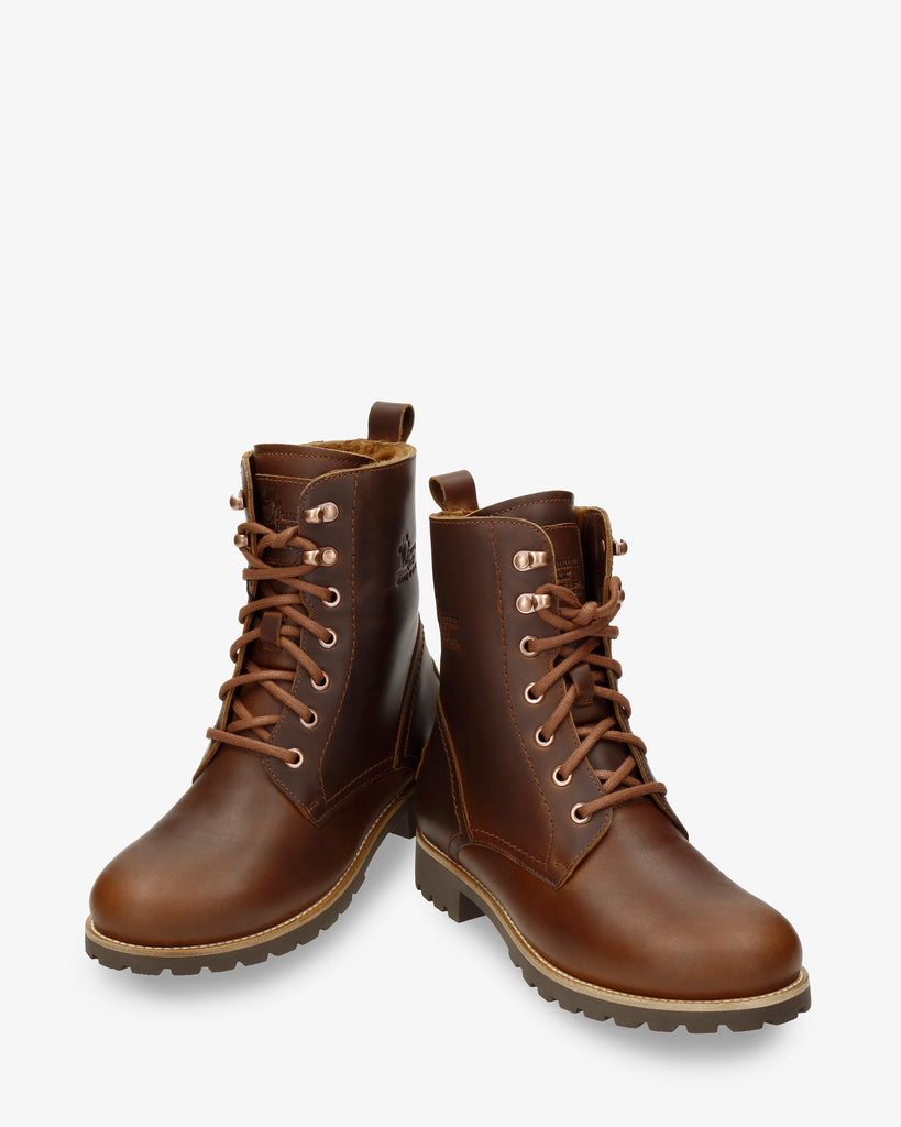 Fara Igloo Trav botas de piel con forro interior de pelo natural. cuero