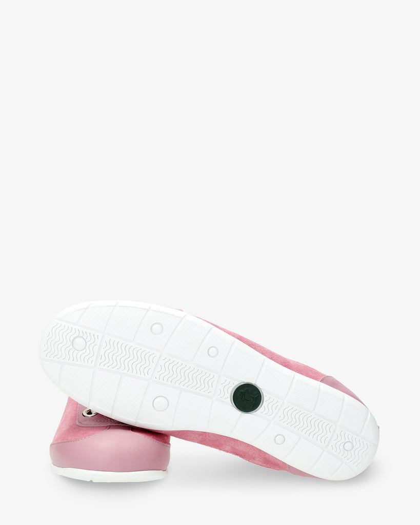 Farum sneakers de piel con forro interior de piel. rosa