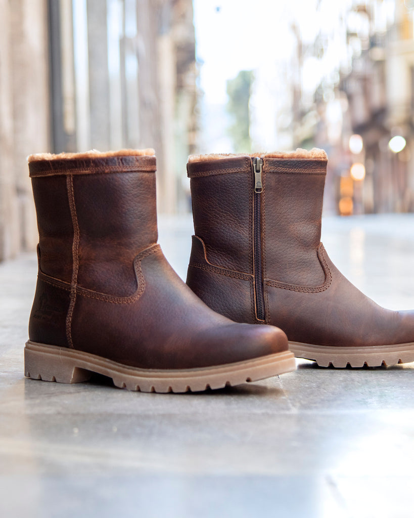 Fedro botas de piel con forro interior de pelo. cuero