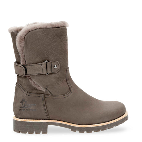 Felia Igloo botas de piel con forro interior de pelo natural. gris