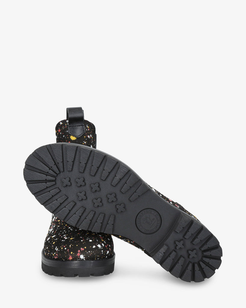 Francesca Ink botas de piel con forro interior de piel. negro