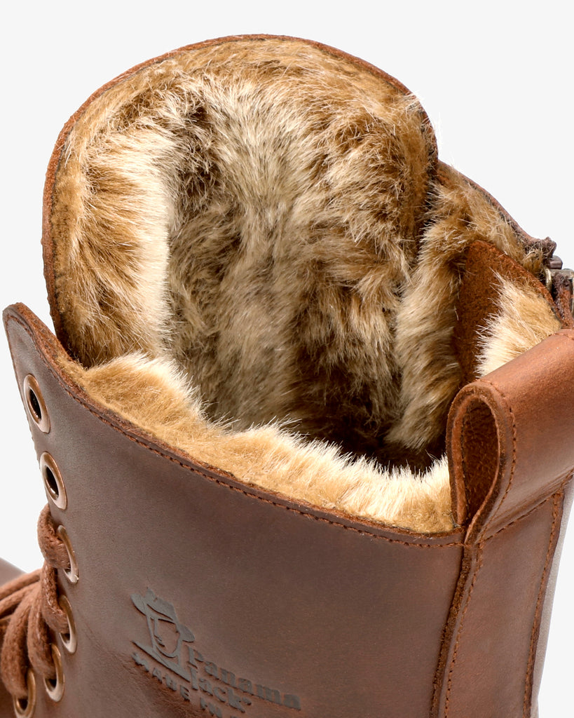 Frisia botas de piel con forro interior de pelo. cuero