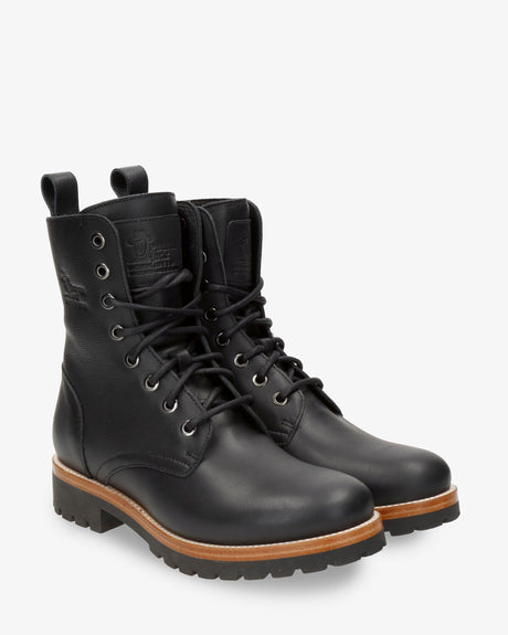 Frisia botas de piel con forro interior de piel. negro