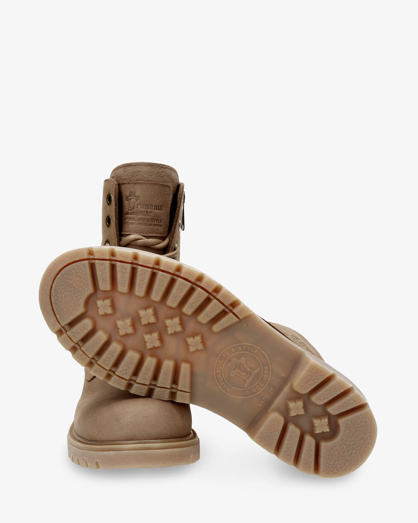 Frisia botas de piel con forro interior de pelo. taupe