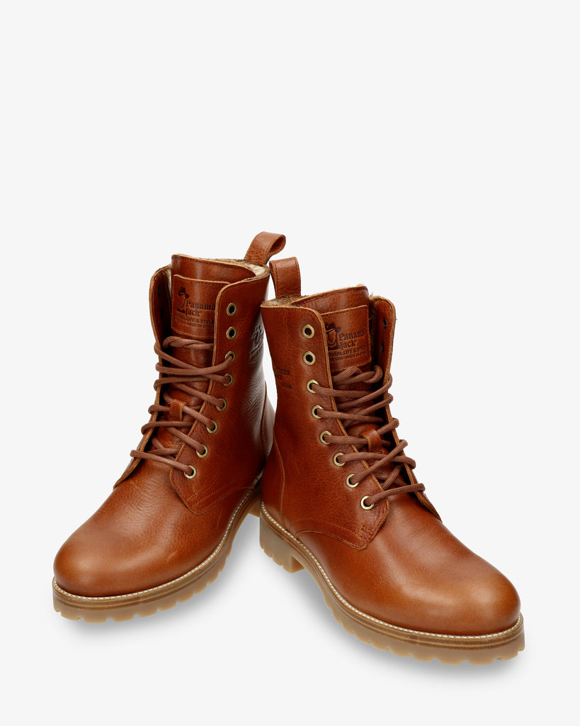 Frisia botas de piel con forro interior de pelo. cuero