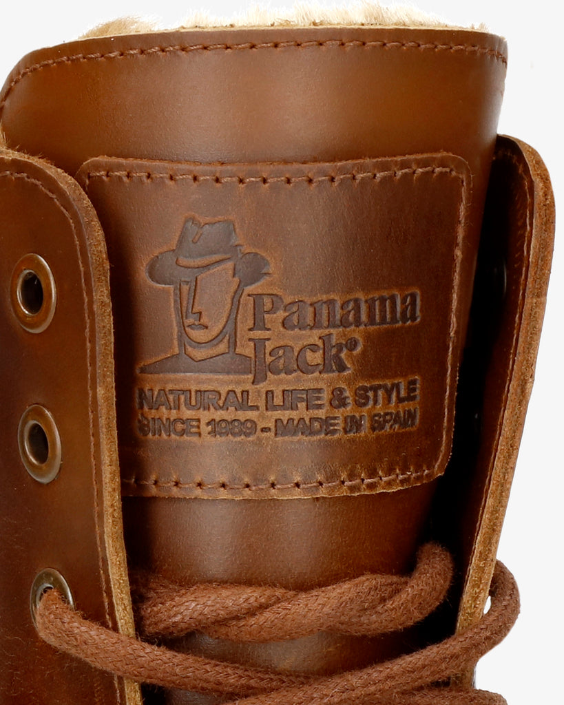 Frisia botas de piel con forro interior de pelo. camel