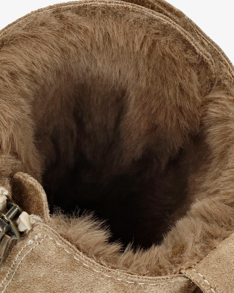 Frisia botas de piel con forro interior de pelo. taupe