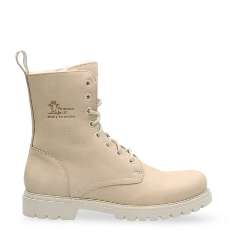 Frisia botas de piel con forro interior de pelo. crudo