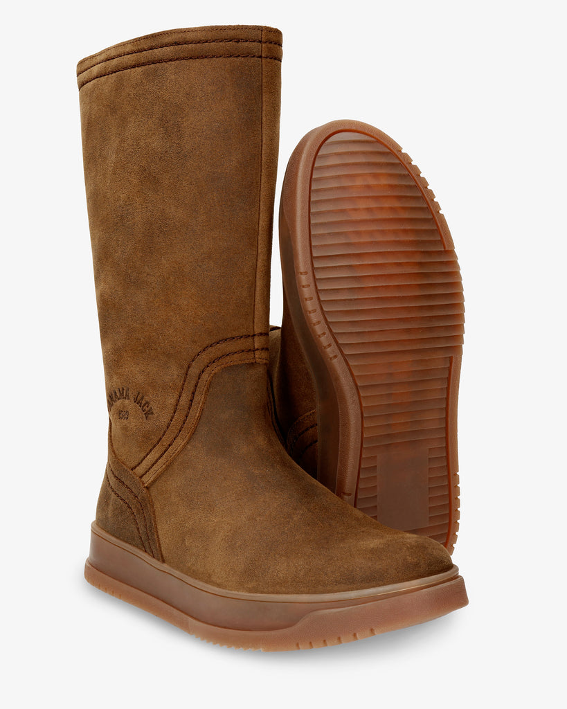 Gisell botas de piel con forro interior de pelo. cuero