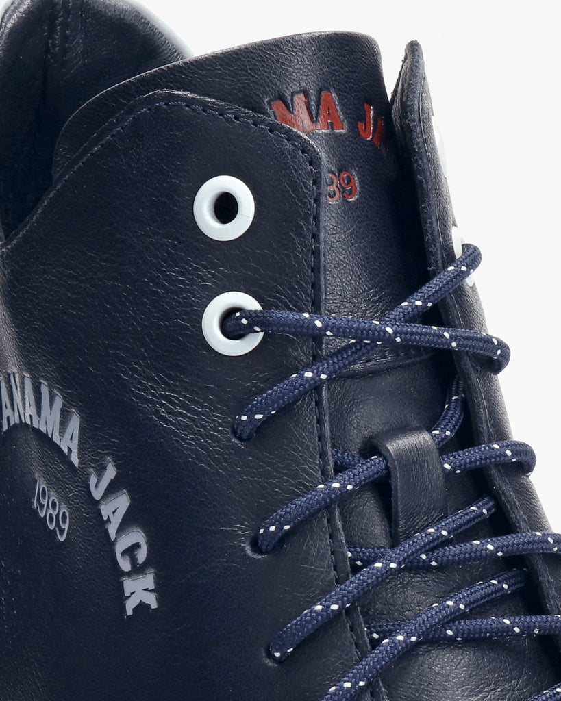 Jayden sneakers de piel con forro interior de piel. marino