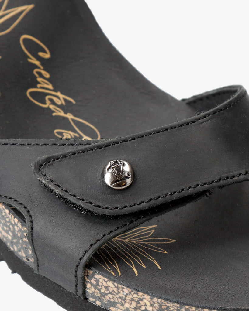 Julia Basics sandalias de piel con forro interior de piel. negro