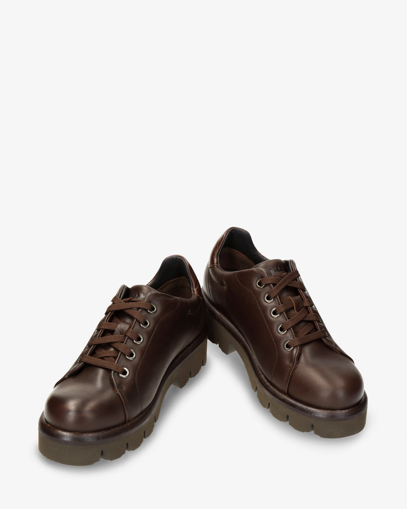 Liah zapatos de piel con forro interior de piel. marron