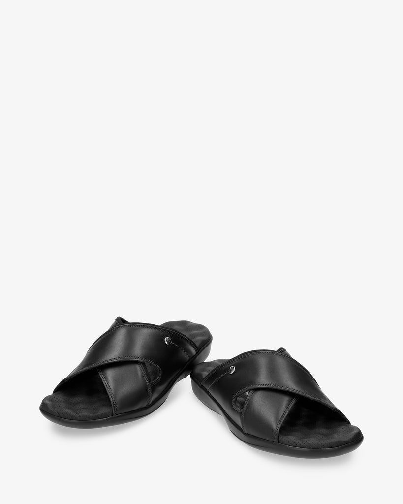 Magic sandalias de piel con forro interior de lycra. negro