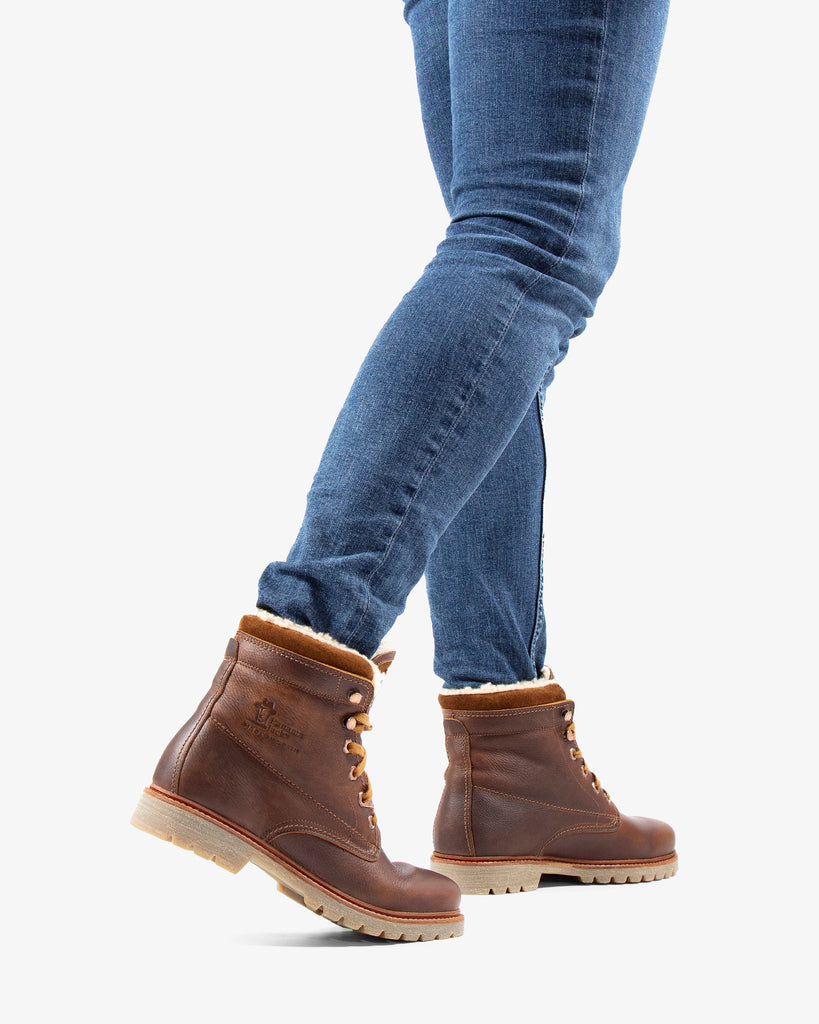 P03 Aviator botas de piel con forro interior de algodón. cuero