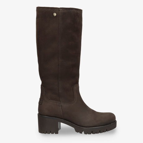 Padua botas de piel con forro interior de pelo. marron