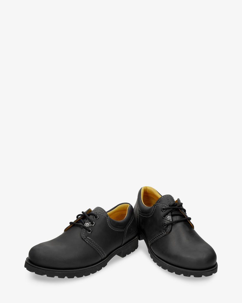 Panama 02 zapatos de piel con forro interior de piel. negro