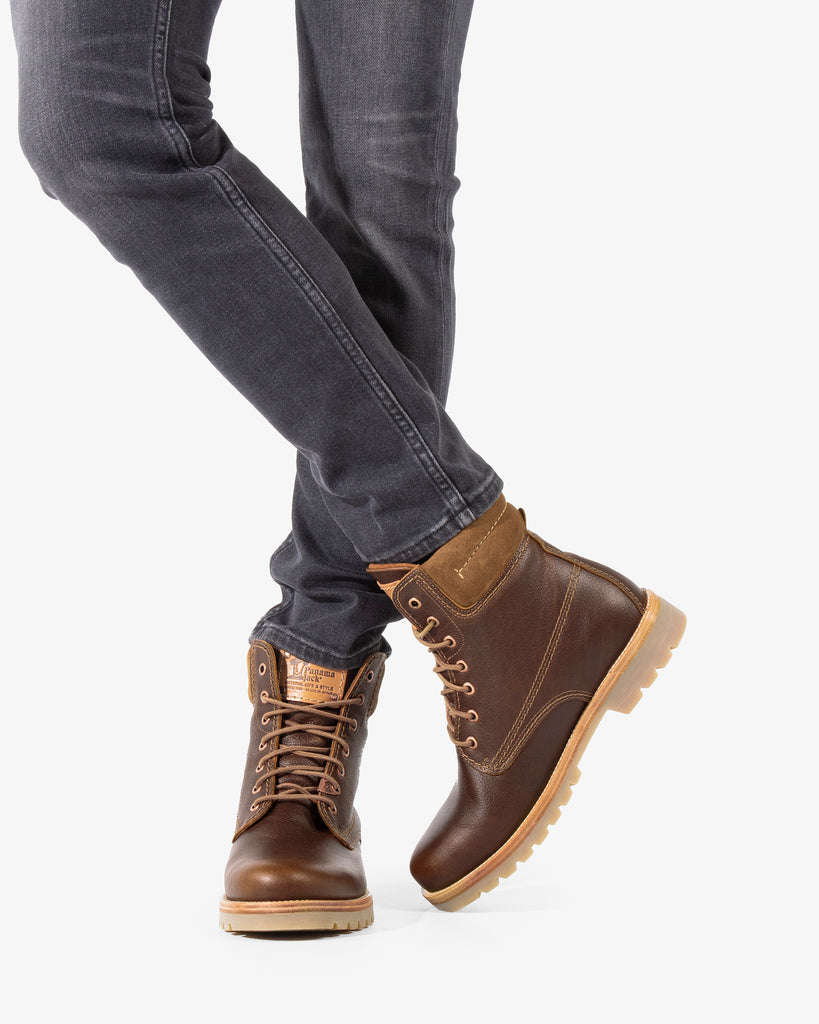 Panama 03 botas de piel con forro interior de piel. cuero