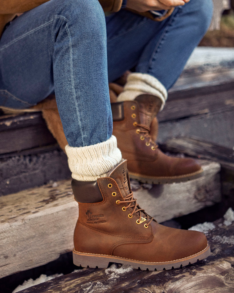 Panama 03 Igloo botas de piel con forro interior de pelo natural. cuero