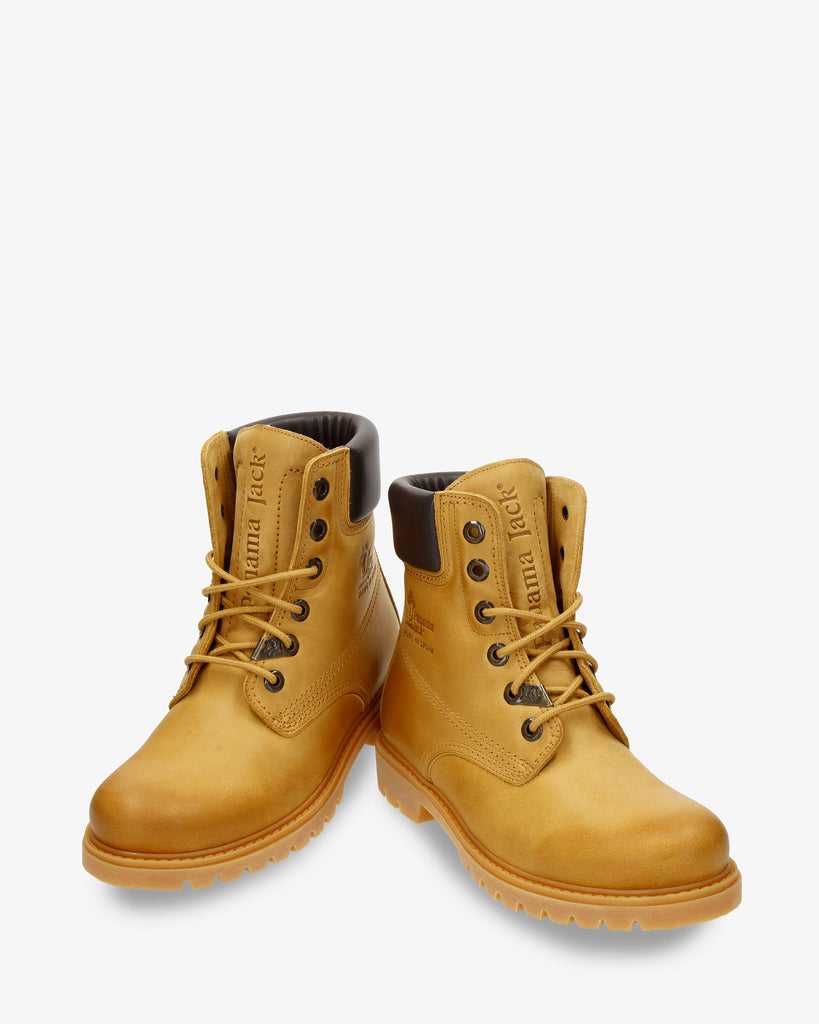 Panama 03 Wool botas de piel con forro interior de lana. vintage