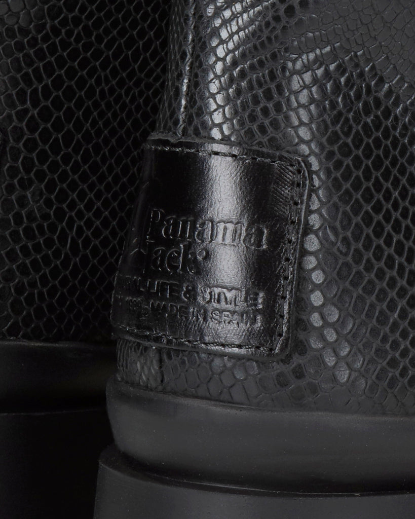 Phuket botín de piel con forro interior de piel. negro