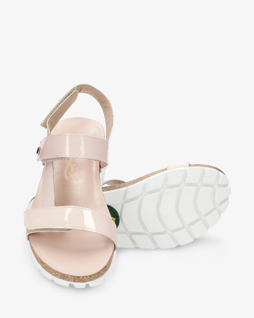 Selma sandalias de piel con forro interior de piel. rosa