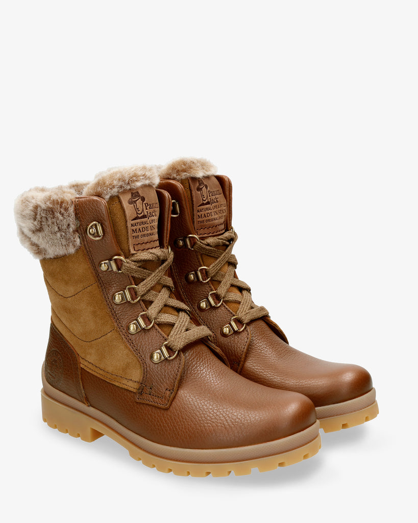 Tuscani botas de piel con forro interior de pelo. cuero