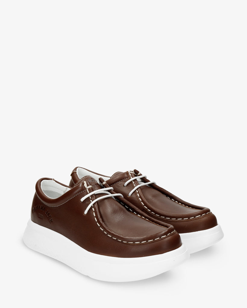 Yera zapatos de piel con forro interior de piel. castaño